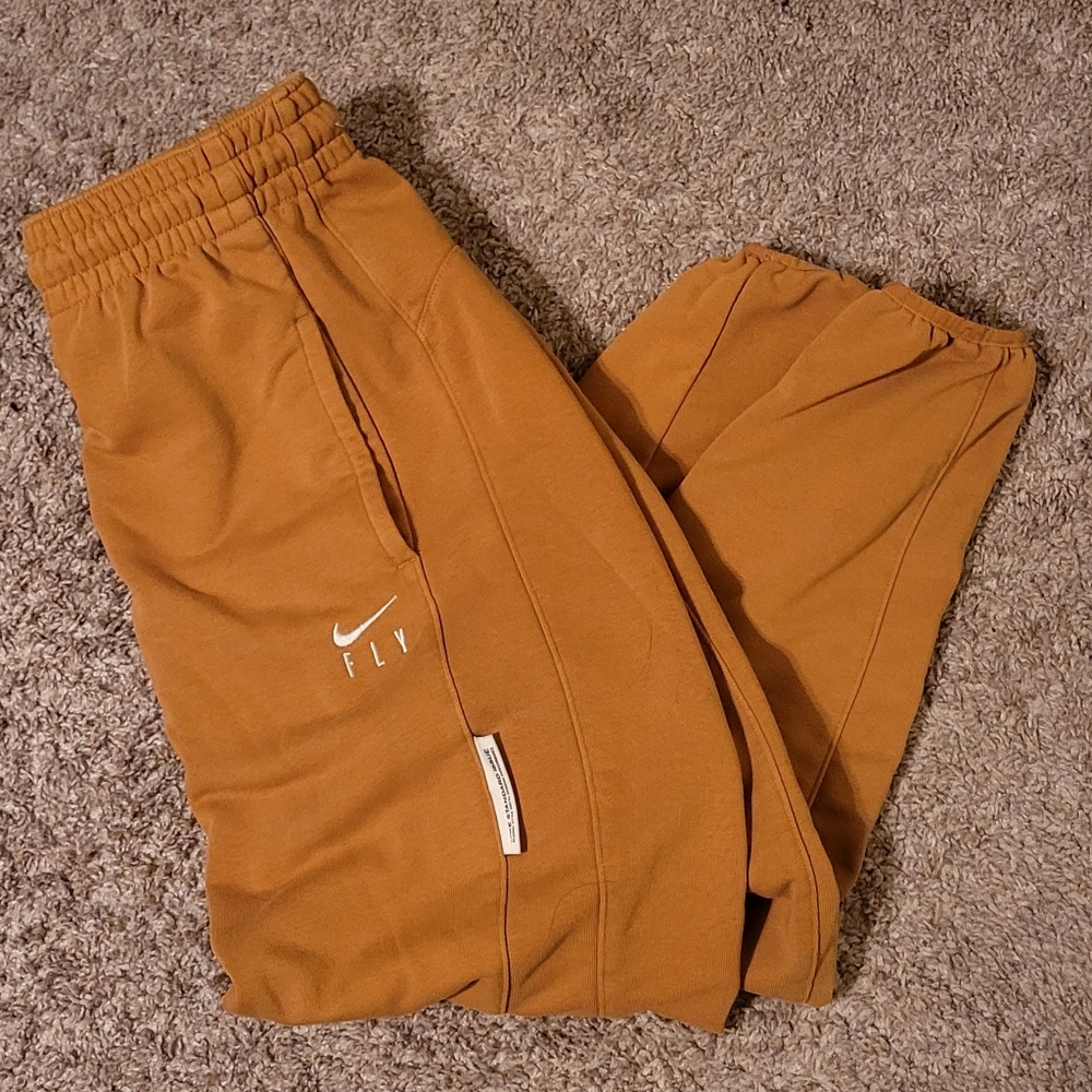 Nike Dri-FIT Mustard Colored Joggers- Womens